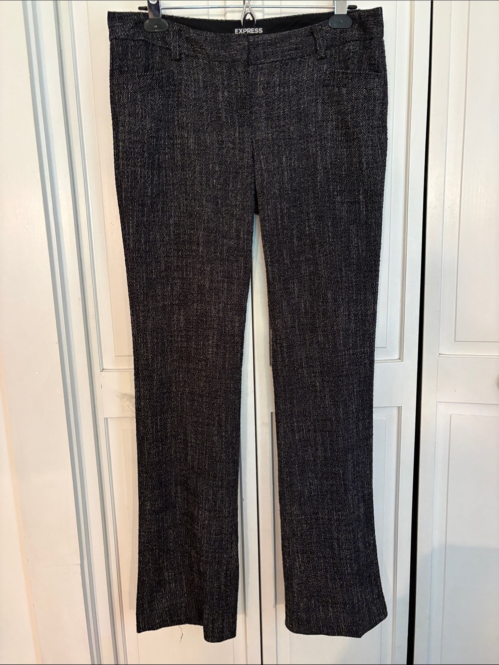Express Women's Black Tweed Boot Cut Dress Pants